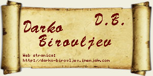 Darko Birovljev vizit kartica